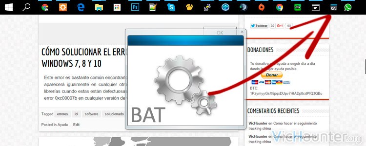 Como anclar un bat a la barra de tareas de windows 10