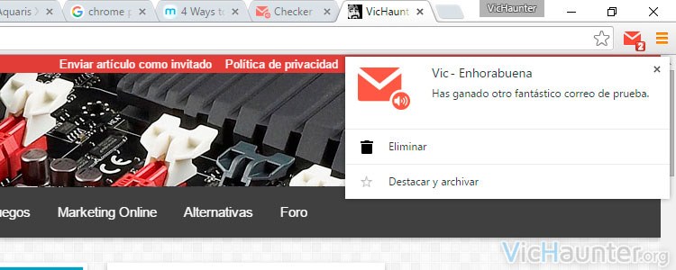 Como recibir notificaciones de varias cuentas de gmail en el escritorio