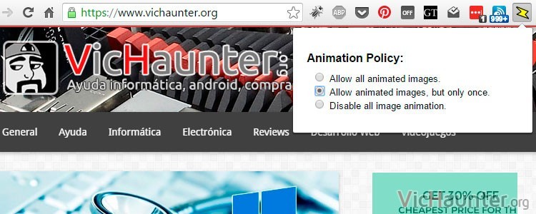 Cómo desactivar los gifs animados en el navegador