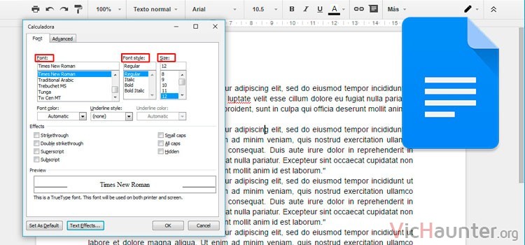 Cómo modificar los estilos de párrafo y texto predeterminados en google docs