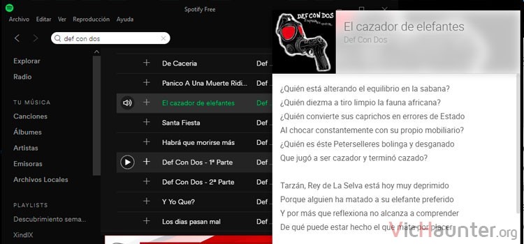 Cómo mostrar las letras de las canciones de spotify