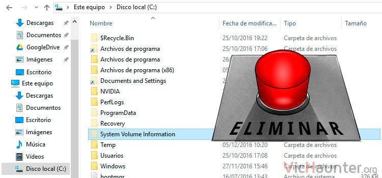 Para qué es la carpeta system volume information