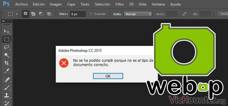 Solucionar error al abrir webp photoshop