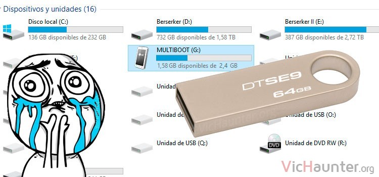 Cómo recuperar sitio en microsd o usb pendrive windows