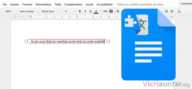 Cómo escribir inglés en google docs sin saber