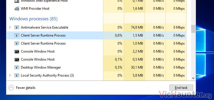 Qué es csrss.exe o Client Server Runtime Process en Windows