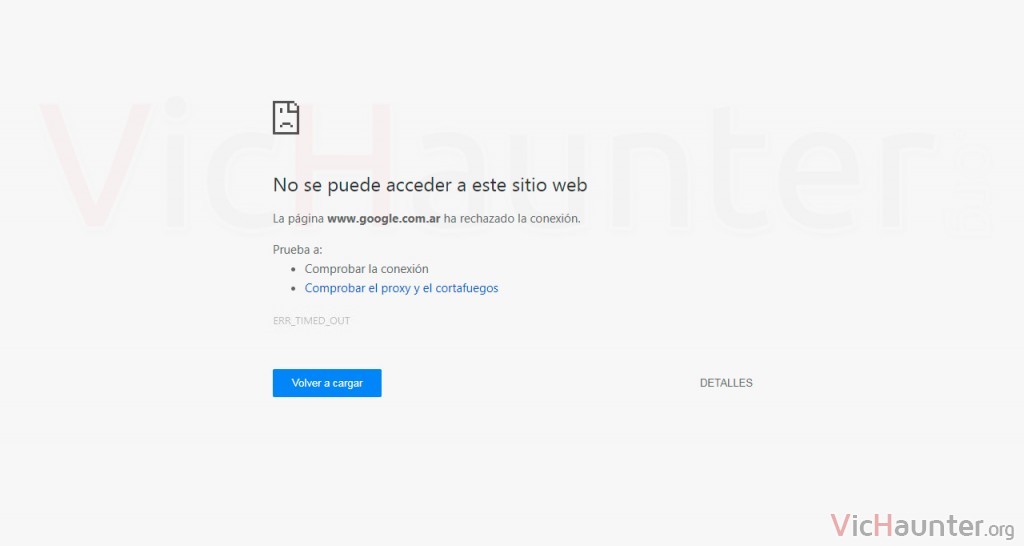 Cómo arreglar Chrome err timed out