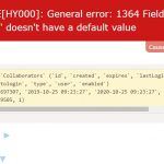 Cómo solucionar MariaDB general error 1364 Field doesn’t have default value