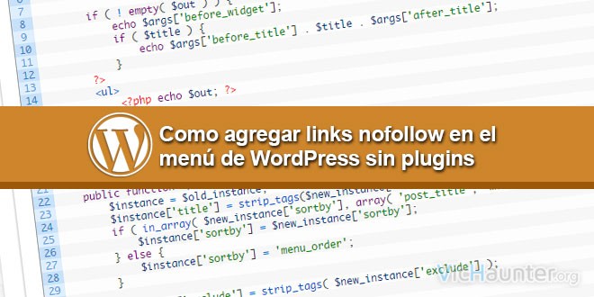 Como agregar links nofollow en el menú de WordPress sin plugins