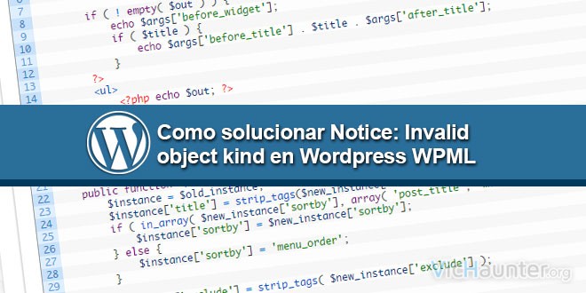 Error Notice: Invalid object kind in Wordpress WPML