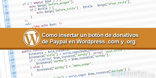 Como insertar el botón de donativos de paypal en Wordpress