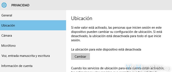 Como bloquear detección de ubicación en windows 10