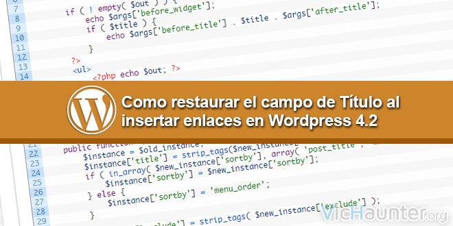 Como restaurar el campo de Título al insertar enlaces en Wordpress 4.2