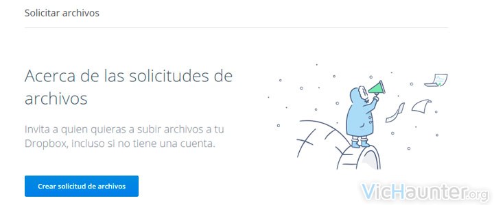 Solicitar archivos dropbox sin cuenta